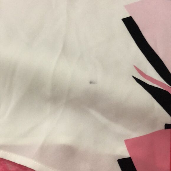 NWT Alfani plus size 3x loose tie top pink white abstract design women’s blouse - Picture 3 of 11